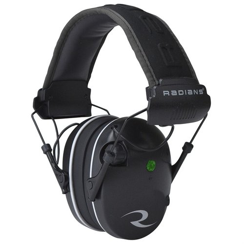 Radians R-3200 Dual Mic Earmuffs offer 24 dB noise reduction, dual microphones for clear conversations, compact folding design, and a 3.5mm audio jack for music.