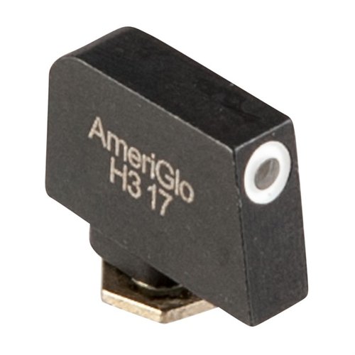 AmeriGlo Tritium Front Sight for Glock offers low-profile, snag-resistant design, precision-machined steel, and glowing Tritium dots for quick target acquisition.