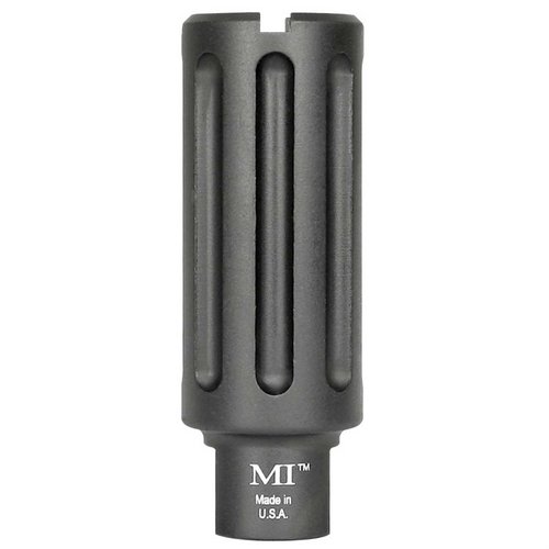 Midwest Industries AR-15 Blast Can Compensator directs muzzle blast forward, reducing shooter discomfort and enhancing control for short-barreled rifles and pistols.