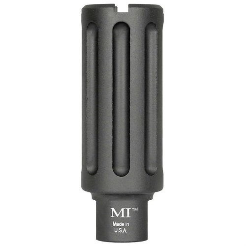 Midwest Industries AR-15 Blast Can Compensator directs muzzle blast forward, reducing shooter discomfort and enhancing control on short-barreled rifles and pistols.