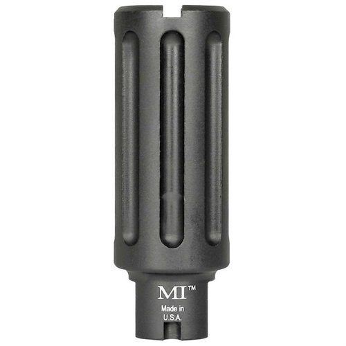 Midwest Industries AK-47 Blast Can Compensator redirects muzzle blast forward, enhancing safety for your support hand while maintaining a sleek aluminum design.
