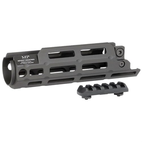 Upgrade your MP5M with the Midwest Industries Drop-In Handguard, featuring 15 M-LOK points, durable 6061 aluminum construction, and quick-detach sling sockets.