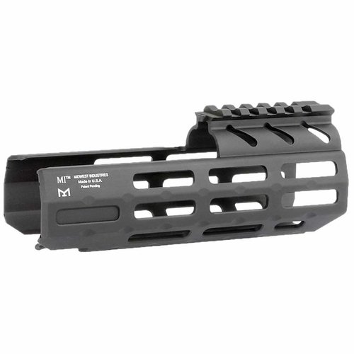 Enhance your SIG Sauer MPX with the Midwest Industries Drop-In Handguard, featuring M-LOK slots, durable aluminum construction, and a sleek black finish.