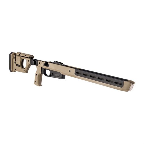 Magpul Pro 700 Chassis offers adjustable LOP, ambidextrous design, enhanced comfort, and M-LOK slots for accessories, perfect for Remington 700 upgrades.