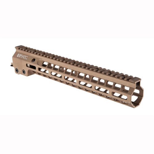 Geissele MK14 Super Modular Rail offers a lightweight, slim design with ample M-LOK slots and a continuous Picatinny rail for versatile accessory mounting.