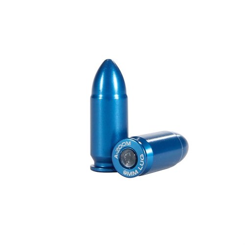 A-Zoom Snap Caps Blue 10pk offer safety training, function testing, and dry firing without damage, made from durable aluminum and lasting 30x longer than plastic caps.