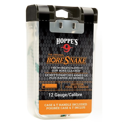 HOPPES Shotgun Bore Snake cleans your shotgun bore in minutes with a built-in brush and braided floss, washable, reusable, and easy to store in its den case.