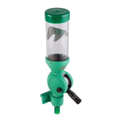 Redding Competition PR-50 powder measure offers precision for rifle cartridges, featuring a micrometer plunger for repeatable charges and minimal powder voids.