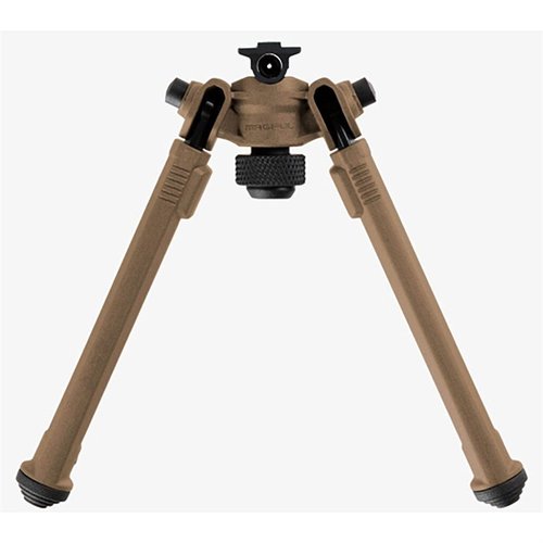 The Magpul A.R.M.S.® 17S Bipod is lightweight, durable, and offers 50° tilt and 40° pan with quick adjustments, making it ideal for precision shooting.