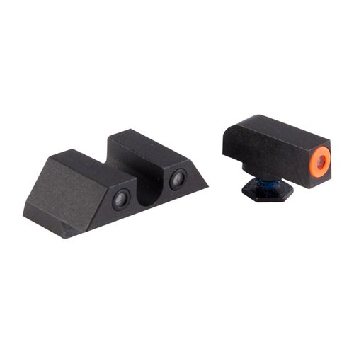 Perfect Dot Tritium night sights for Glock® offer 30% brighter dots, robust steel housing, and versatile configurations for optimal visibility in any light.