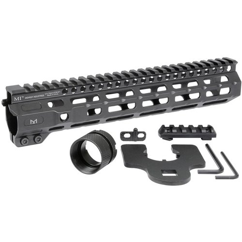 Midwest Industries Combat M-LOK Handguard offers a free-float design, seven M-LOK attachment points, a Picatinny rail, and quick-detach sling sockets for customization.