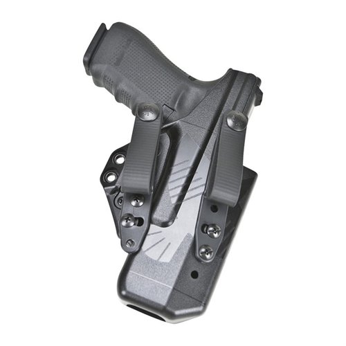 Eidolon holster for Glock® G17 offers a precise fit, smooth exterior for comfort, and customizable attachment points for various carry needs.