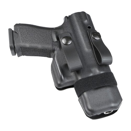 Morrigan IWB Holster offers slim design, full-height body shield for sweat protection, adjustable retention, ambidextrous fit, and lifetime warranty, ideal for concealed carry.
