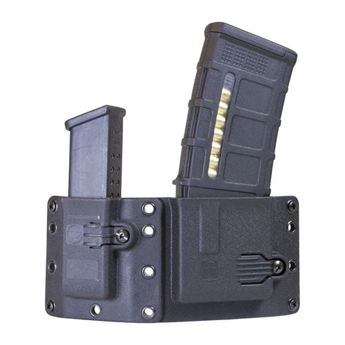 Copia Combo Rifle & Pistol Magazine Carriers offer durable, ambidextrous design for AR and double stack 9/40 magazines, perfect for daily concealed carry.