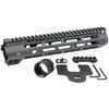 AR-15 SLIM LINE HANDGUARDS 10.5" M-LOK feature a lightweight design, three sides of M-LOK, a Picatinny top rail, and a heat-treated barrel nut for durability.