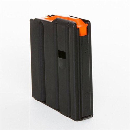 C-PRODUCTS AR 10-round .223 magazine features durable stainless steel construction, an orange follower for easy visibility, and a robust Isonite finish for reliability.