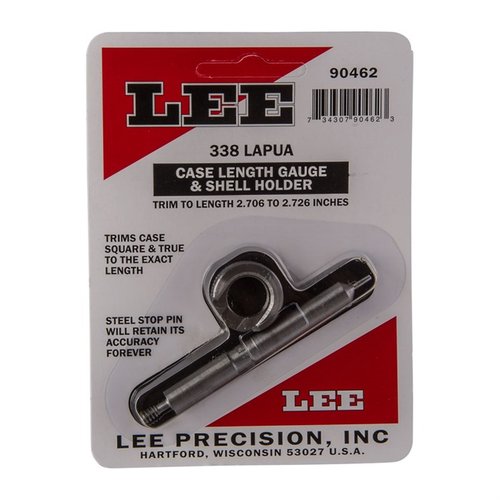 Precise and easy to use, the LEE Case Length Gauge for 338 Lapua ensures accurate trimming and squaring of case mouths when paired with the Cutter and Lock Stud.