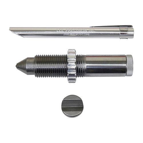 Sada na testování tvrdosti olova LEE PRECISION určuje přesné Brinnellovo číslo slitiny v jednoduchém 6krokovém procesu, včetně kapesní mikroskopu.