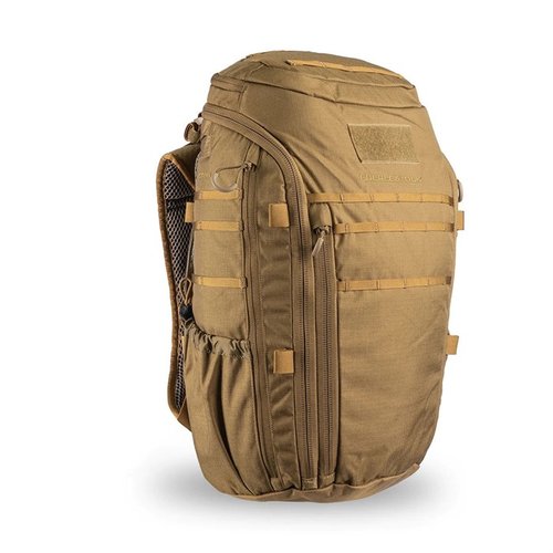Eberlestock's Switchblade Pack offers rapid handgun access, versatile organization, lightweight MOLLE-10 webbing, and transforms into a day hunting pack.