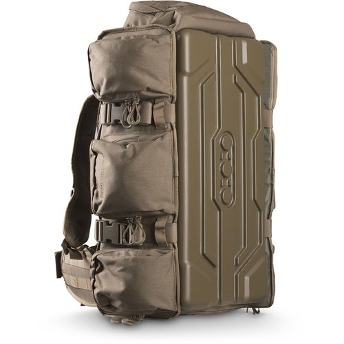 Eberlestock UpRanger Pack offers quick access to gear, durable polycarbonate design, customizable layout, and side pockets for efficient shooting setups.