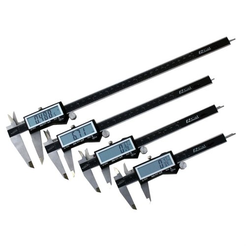 iGaging EZ Cal Digital Calipers feature an extra-large LCD, 0-6 inch range, 0.001 inch accuracy, and durable stainless steel construction for precise measurements.