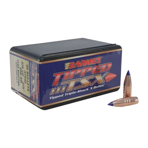 BARNES Tipped TSX bullets offer superior long-range ballistics, faster expansion, nearly 100% weight retention, and exceptional accuracy for ultimate terminal performance.