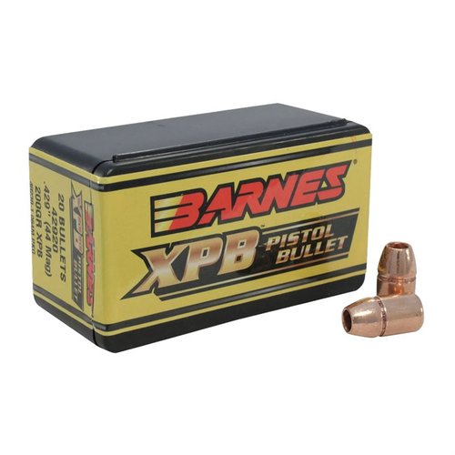 BARNES XPB 44 Caliber bullets ensure superior penetration, expansion, and weight retention, making them perfect for hunting and self-defense without harmful residues.