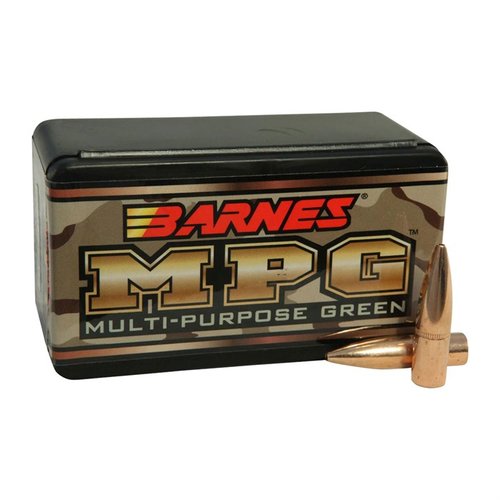 BARNES MPG 7.62x39mm bullets offer frangible, lead-free performance with explosive fragmentation, ideal for accuracy in competition, plinking, and home defense.