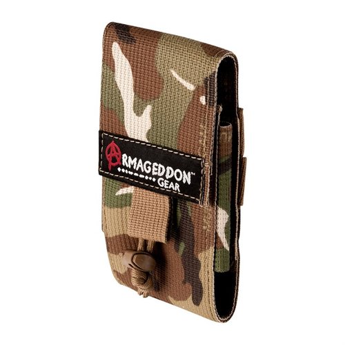 The Armageddon Gear Adjustable AICS/AW Mag Pouch offers secure magazine storage on PALS webbing, adjustable height for various mags, and durable Milspec nylon.