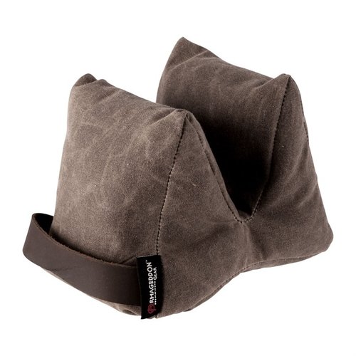 Discover the Pint-Sized Game Changer: compact, stable, and versatile shooting bag made from durable waxed canvas and bison leather for precision performance.