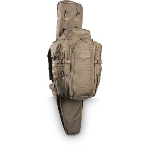 Eberlestock Phantom Sniper Pack offers 2,200 cu in storage, Backscabbard design for rifle carry, MOLLE storage, and a rain cover—perfect for any adventure.