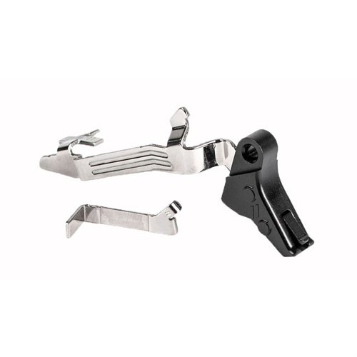 Zev Technologies Pro Flat Face Trigger Upgrade Kit offers the cleanest, most-crisp trigger pull with unmatched durability for Glock Gen 5 models G19, G17, G34, G19X, and G45.