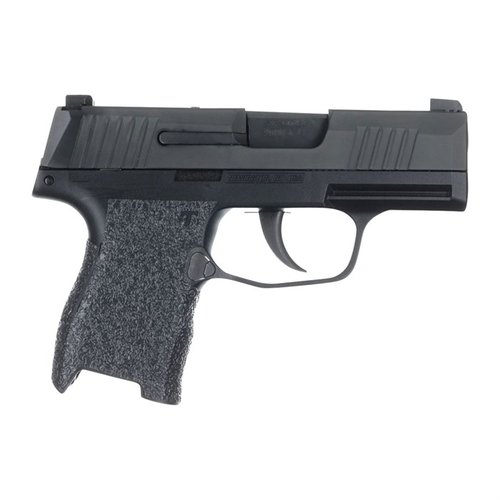 TALON Grips for Sig Sauer P365 provide full side panel coverage, ensuring a secure hold with excellent grip under the trigger guard and on the backstrap.