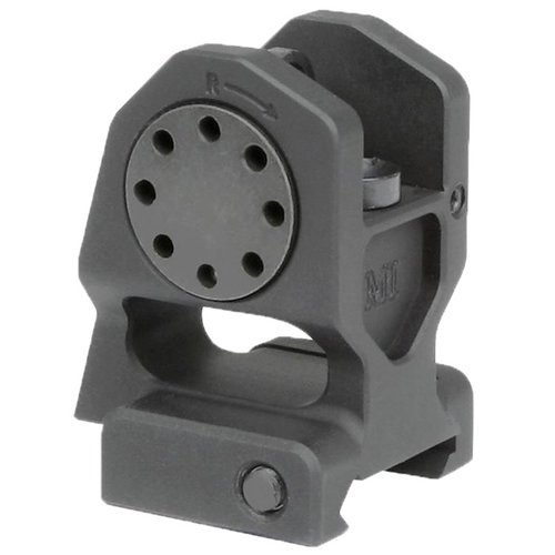 Midwest Industries AR-15 Combat Back-Up Rear Sight offers a lightweight, durable design with A2 aperture compatibility and precise 0.5- and 0.65-MOA adjustments.
