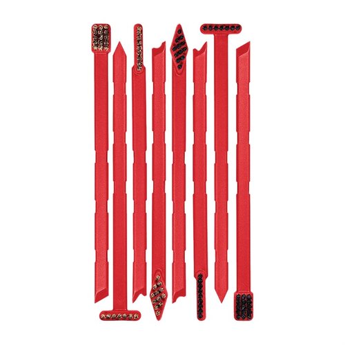 Real Avid Smart Brushes offer superior scrubbing power with rigid micro bristles and four unique shapes, ensuring a thorough clean for hard-to-reach firearm areas.