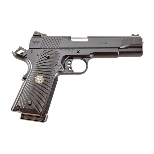 Wilson Combat CQB 1911 offers modern reliability and accuracy, featuring a 5