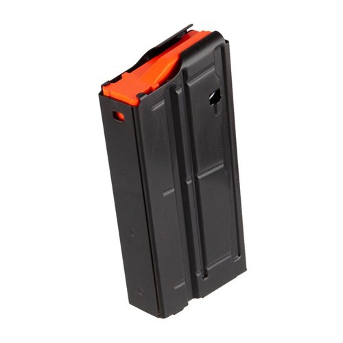 D&H Industries AR .308 6.5 Creedmoor magazines offer reliable performance with a durable steel construction and sleek black finish, holding 20 rounds.
