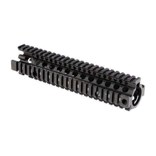 MK18 RIS II handguard offers a lightweight, free-floating design with MIL-STD 1913 rails for accessories and easy M203 installation for M4A1 carbines.