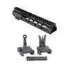 AR-15 Slim Line Handguards offer M-LOK attachment points and a Picatinny rail, combined with Flip-Up Combat Sights for enhanced accuracy and versatility.