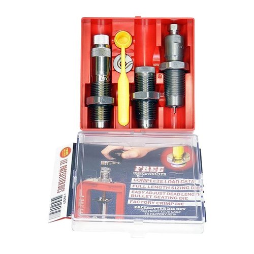 Set obsahuje Full Length Sizing Die, Bullet Seating Die, Factory Crimp Die a další příslušenství pro snadné a přesné nabíjení 224 Valkyrie.