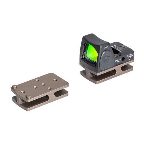 Badger Ordnance's Condition One Micro Sight Adapter offers a durable aluminum mount for popular reflex optics like Trijicon RMR, enhancing your rifle's versatility.
