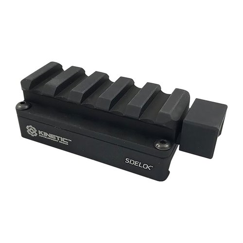 S SIDELOK Short Riser allows quick mounting/removal of optics on Picatinny rails without tools, maintaining zero for red-dot sights and compact optics.