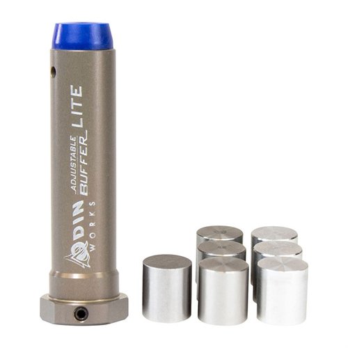 ODIN Works Adjustable Buffer offers ultimate customization for AR-15, AR 308, and 9mm carbines, with interchangeable weights for optimal performance.