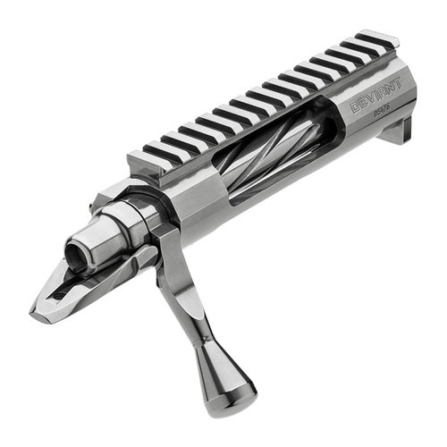 Defiance Machine's Deviant Tactical receiver offers unmatched rigidity, compatibility with long-action magnum cartridges, and includes essential components for precision shooting.