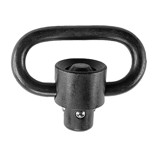 BCM Gunfighter Quick Detach Sling Swivel features a flush plunger for safety, durable carbon steel construction, and is designed for 1.25-inch wide slings.