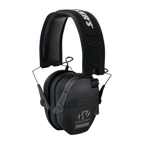 Walkers Razor Slim Electronic Muffs offer compact, foldable design, 23 dB sound reduction, Sound Activated Compression, and enhanced comfort for shooters.