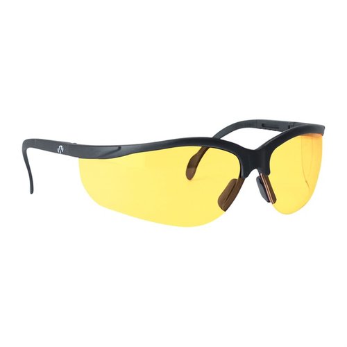 Walkers Sport Shooting Glasses offer anti-fog design, impact-resistant polycarbonate, adjustable fit, and lens options in amber, yellow, or clear for optimal performance.