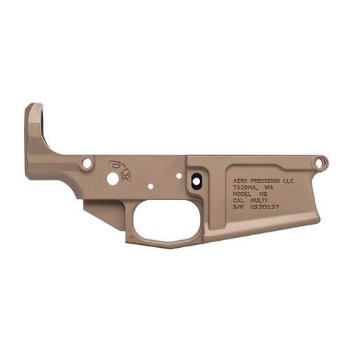 Aero Precision M5 .308 Lower Receiver offers custom build options, mil-spec quality, 7075-T6 aluminum construction, and compatibility with DPMS components.