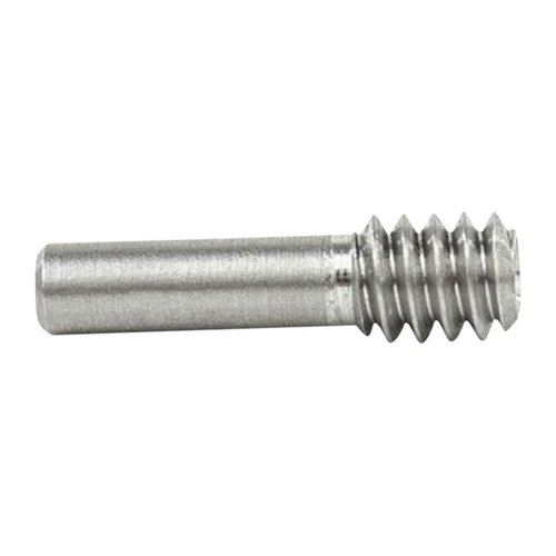 Aero Precision's stainless steel threaded roll pin is essential for M4E1/M5 receivers, featuring a 6-32 thread pitch and compatible with various upper and lower receivers.