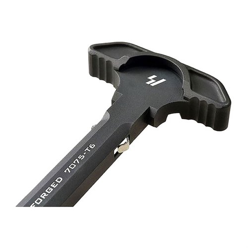 Revolutionary Strike Latchless Charging Handle for AR15 offers robust 7075 construction, efficient gas venting, and a comfortable, snag-free interface.